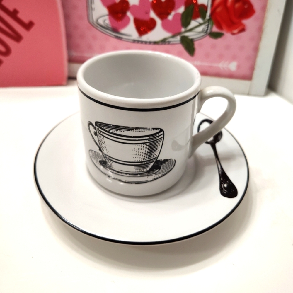 🖤 Vintage EUC Riviera Van Beers by Signature Housewares 2 Piece Expresso Set